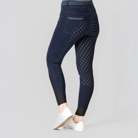 Equinavia Helena Womens Denim Full Seat Breeches - Navy