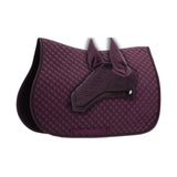 Equinavia Voss All Purpose Saddle Pad and Bonnet Set -  Plum Wine/ Black