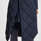 B Vertigo Gem Womens Waxed Padded Long Vest - Salute Navy