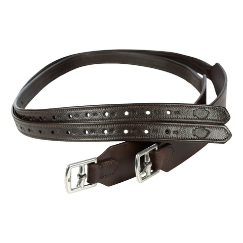 Equinavia Saga Secure Fit Stirrup Leathers- Chocolate Brown