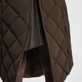 B Vertigo Gem Womens Waxed Padded Long Vest - Turkish Coffee