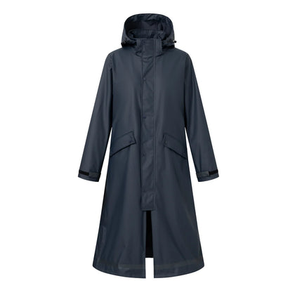 Horze Hazel Womens Long Raincoat - Navy
