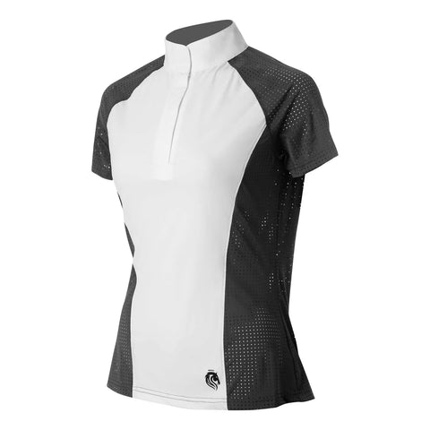 Equinavia Sara Womens Perforated Short Sleeved Show Shirt - Black