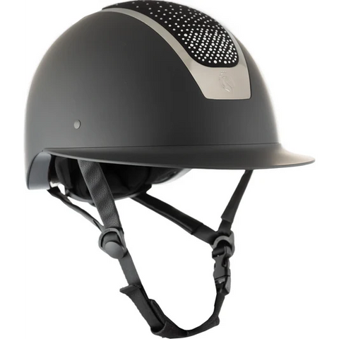Equinavia Crown Mips® Riding Helmet- Black/ Silver Crystal
