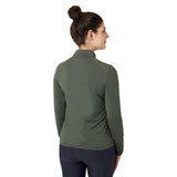 B Vertigo Sidney Womens Long Sleeved Ventilated Half Zip Shirt - Beetle Green