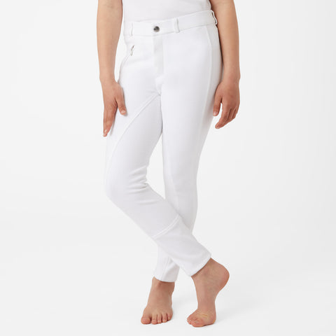 Active Kids Silicone Full Seat Breeches - White