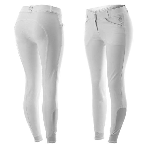 Equinavia Astrid Womens Silicone Full Seat Breeches - White/Light
