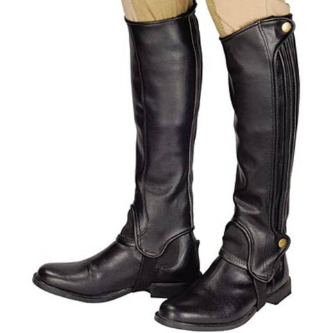 Leather Half Chap Black Can-Pro